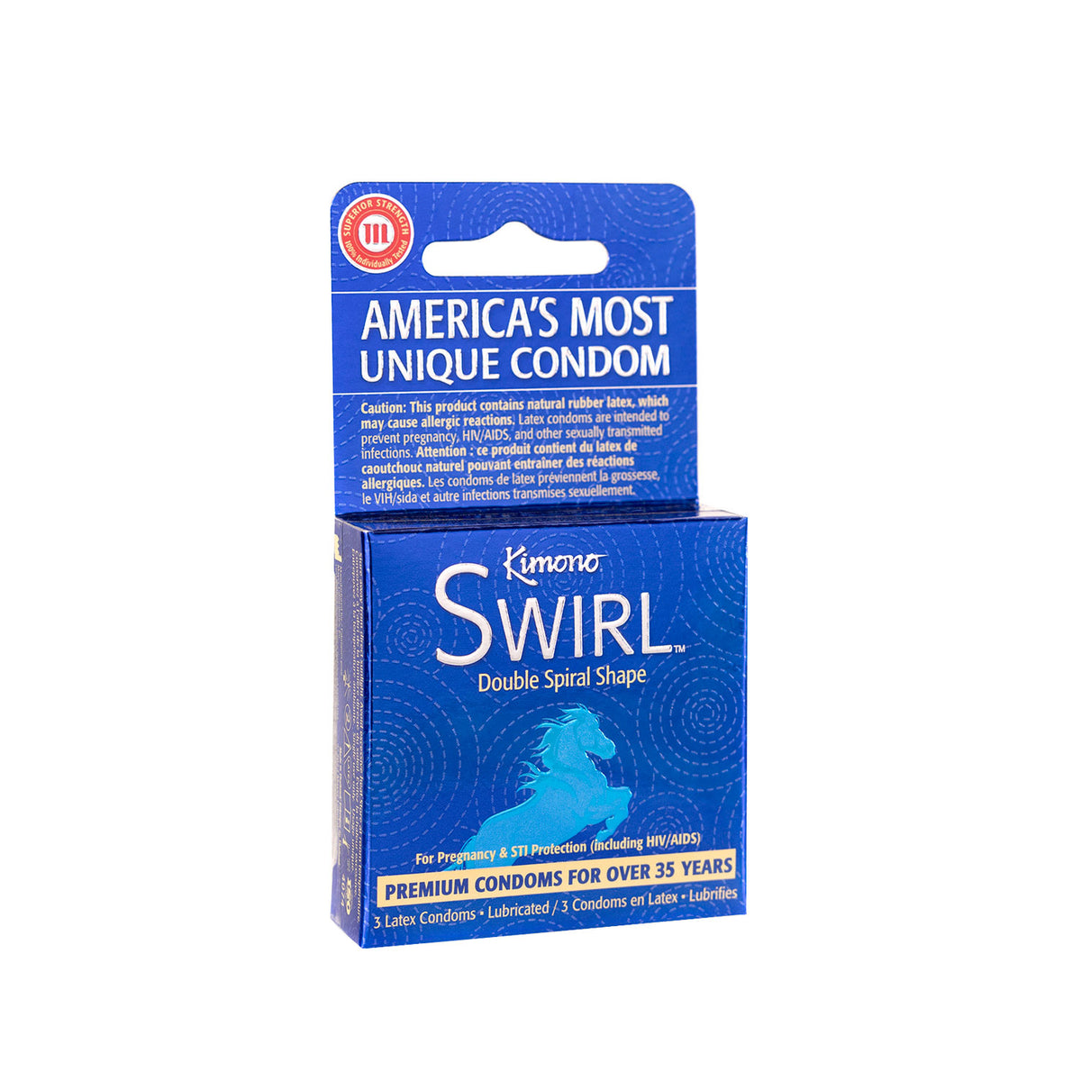 Kimono Swirl 3 Count Condoms by Paradise Marketing from LoveMart Co.