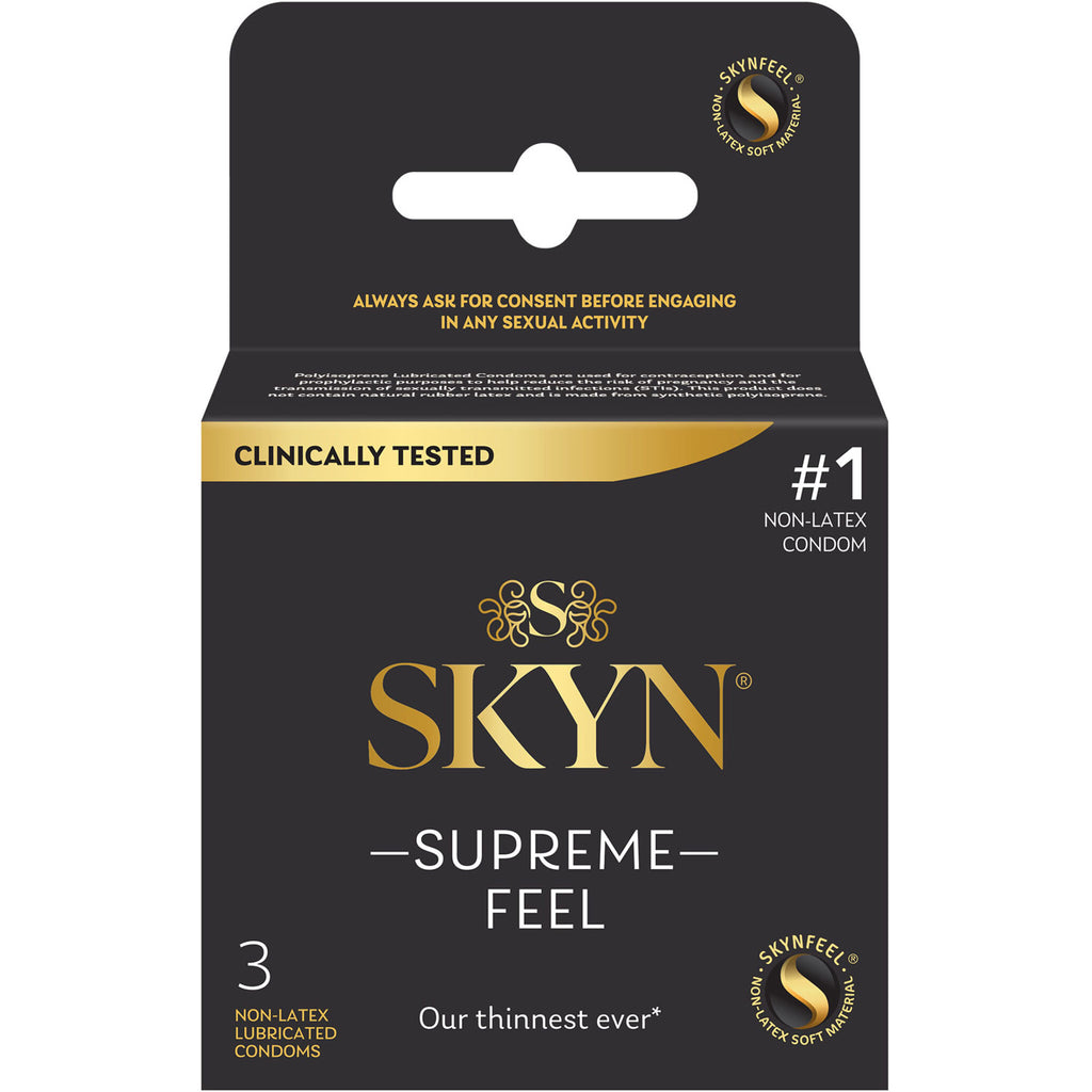 Skyn Supreme Feel 3 Count Condoms by Paradise Marketing from LoveMart Co.