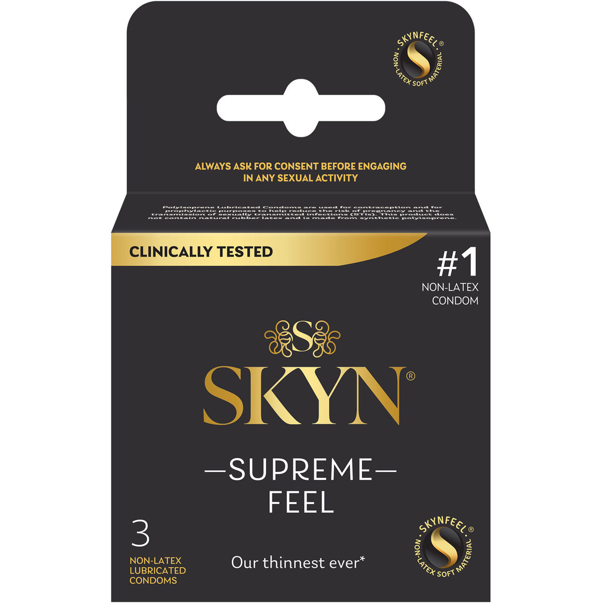 Skyn Supreme Feel 3 Count Condoms by Paradise Marketing from LoveMart Co.
