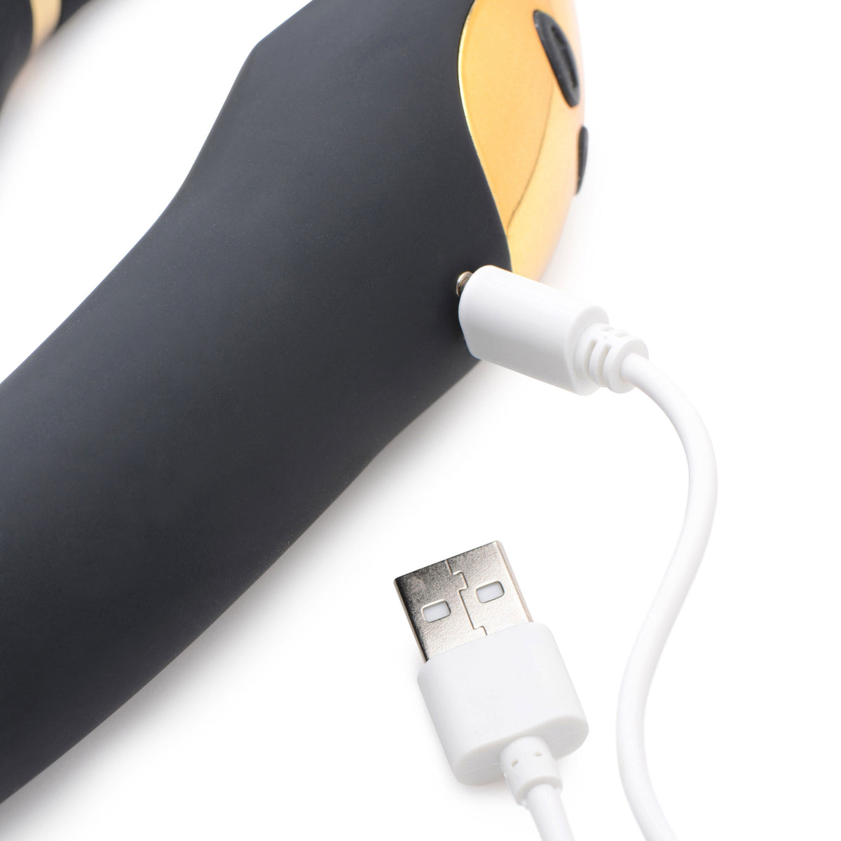 10x Pleasure Pose Come Hither Silicone Vibe With Poseable Clit Stim by XR Brands from LoveMart Co.