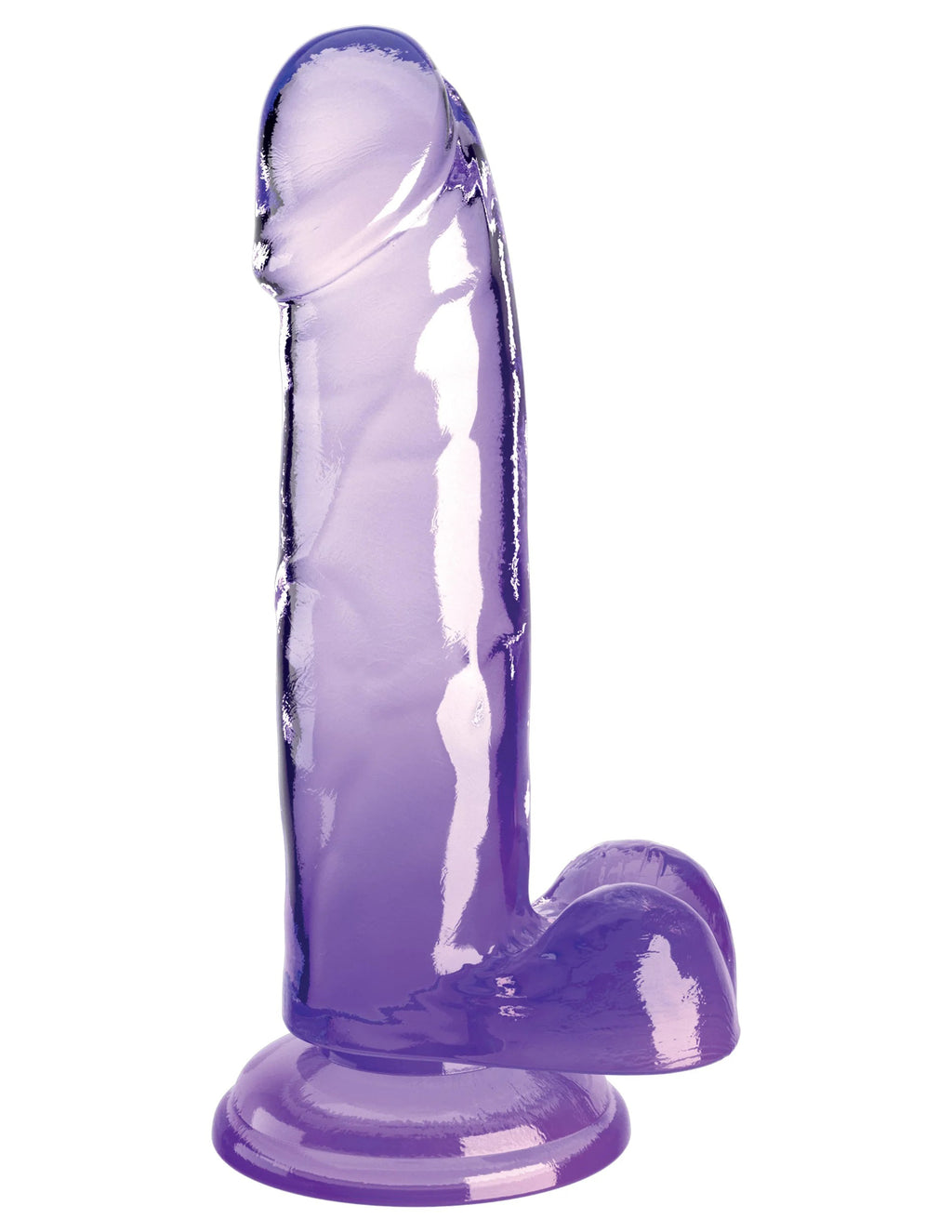 King Cock Clear 7 Inch With Balls by Pipedream from LoveMart Co.