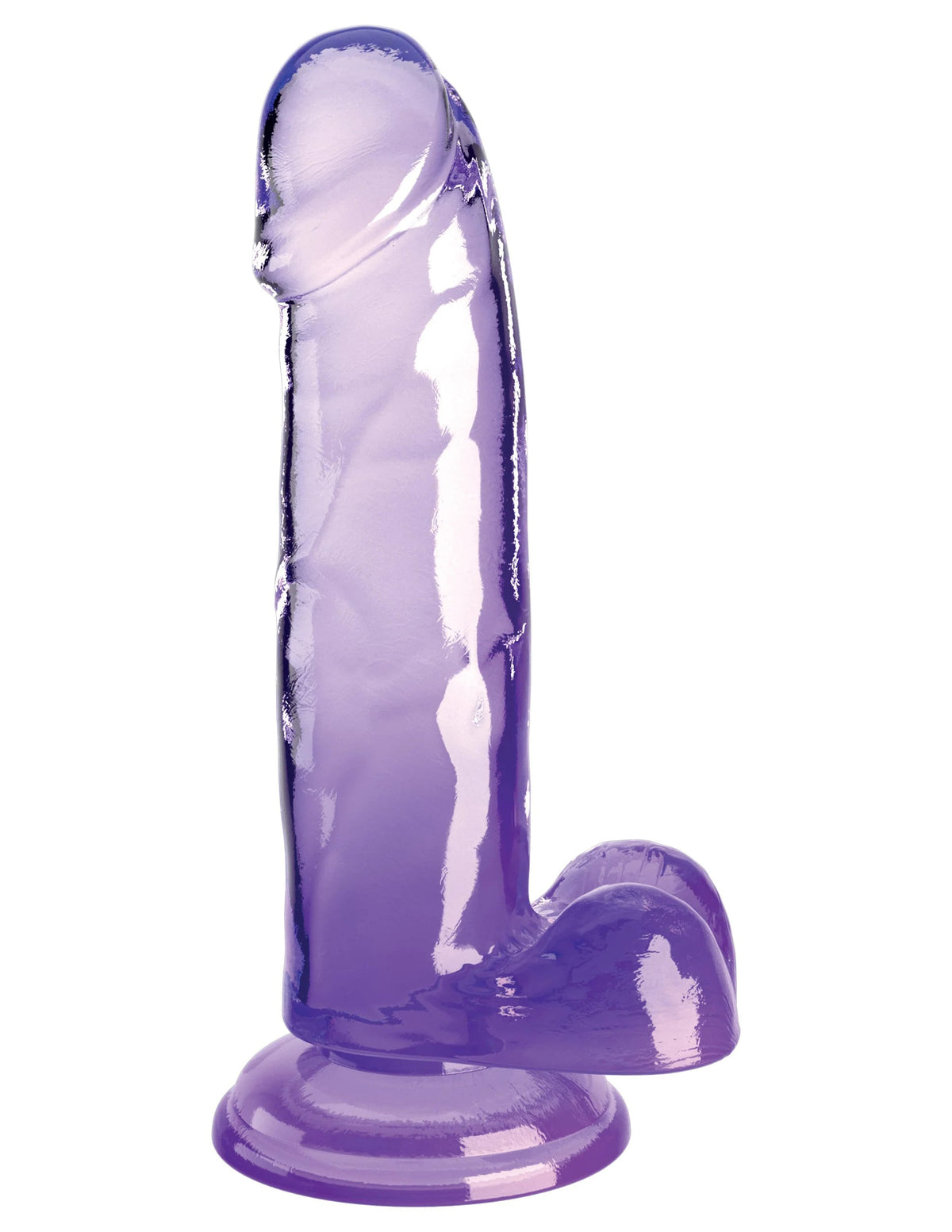 King Cock Clear 7 Inch With Balls by Pipedream from LoveMart Co.