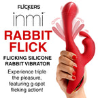 Rabbit Flick Flicking Silicone Rabbit Vibrator by XR Brands from LoveMart Co.