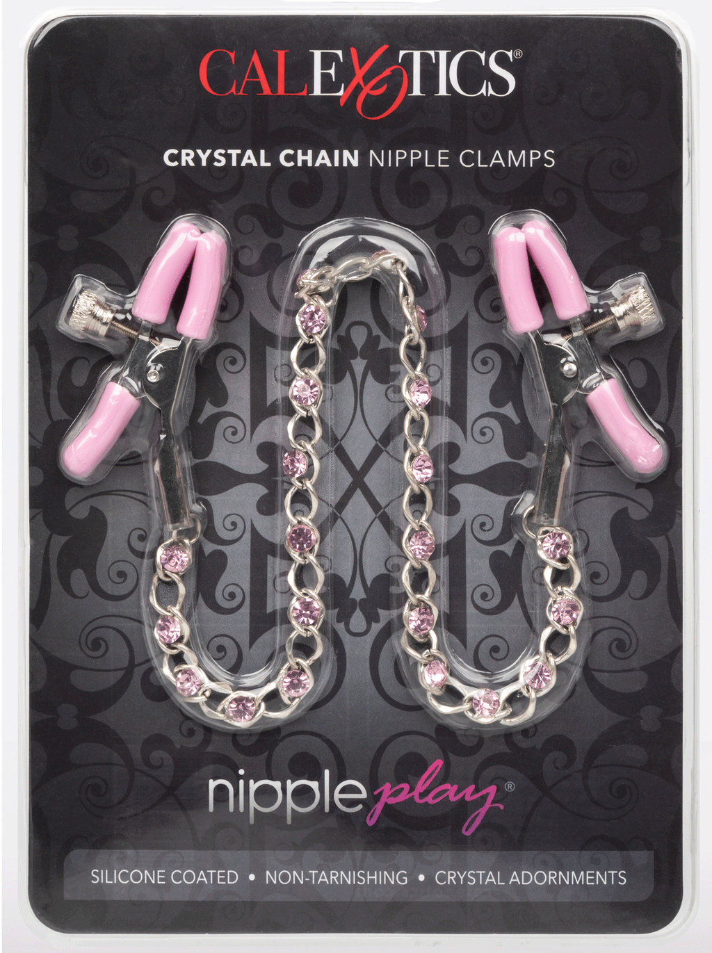 Nipple Play Crystal Chain Nipple Clamps by CalExotics from LoveMart Co.