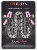 Nipple Play Crystal Chain Nipple Clamps by CalExotics from LoveMart Co.