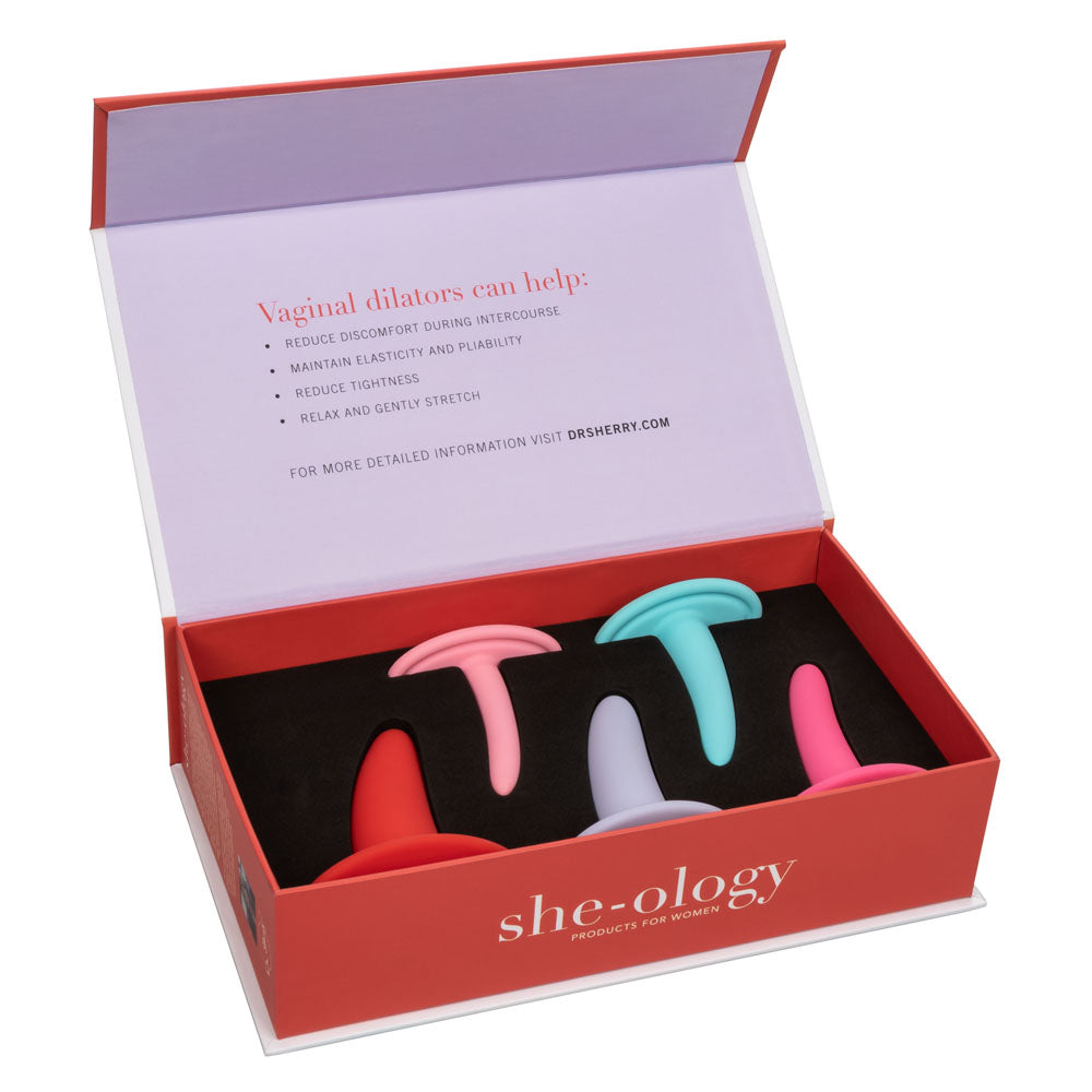 She-Ology 5-Piece Wearable Vaginal Dilator Set by CalExotics from LoveMart Co.