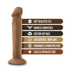 Dr. Skin - Dr. Small - 6 Inch Dildo - Mocha by Blush from LoveMart Co.