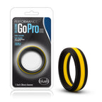Performance - Silicone Go Pro Cock Ring - Black/gold/black by Blush from LoveMart Co.