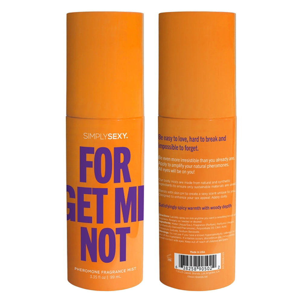 Forget Me Not - Pheromone Fragrance Mists 3.35 Oz by Classic Brands from LoveMart Co.