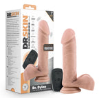 Dr Skin Silicone Dr Dylan 7" Vibrating Dildo w/ Remote-Vanilla by Blush from LoveMart Co.