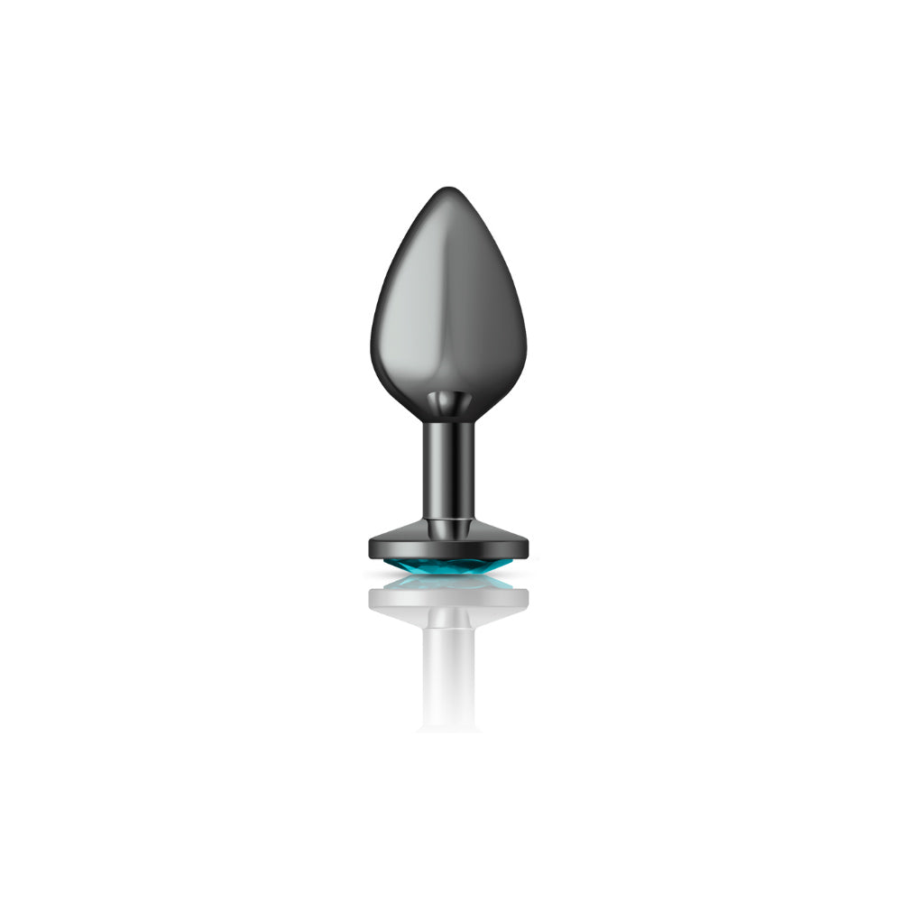 Teal Round Gem Metal Plug - Md by Viben from LoveMart Co.