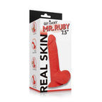 Real Skin Mr. Ruby 7.5" Dual Layer Dildo by Viben from LoveMart Co.