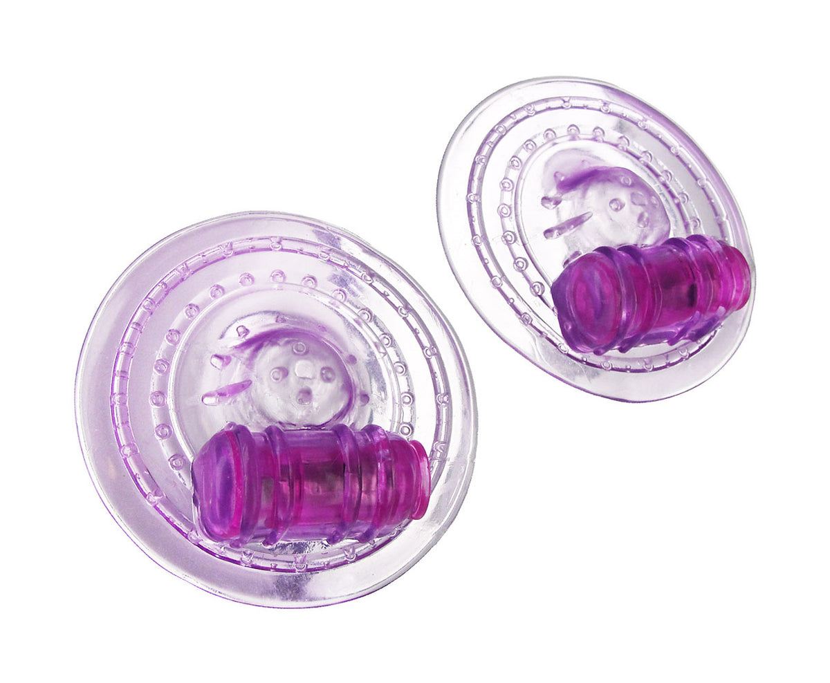 Razzles Vibrating Nipple Pads - Purple by XR Brands from LoveMart Co.