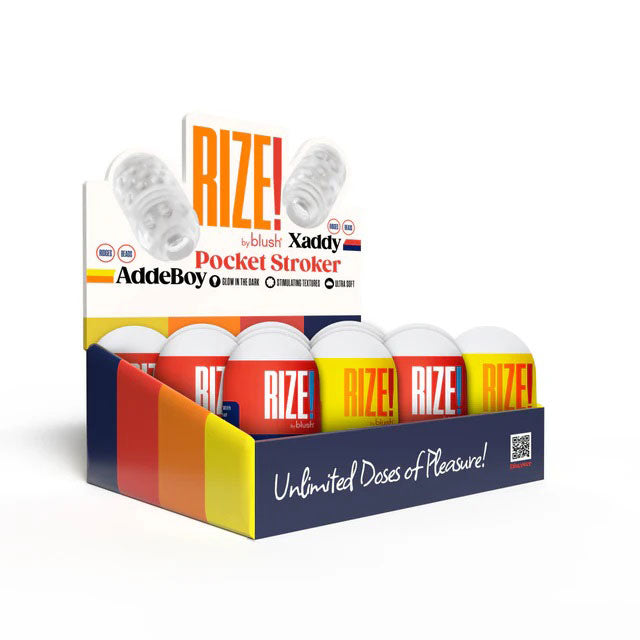 Rize - the Pill Mini Stroker - 12 Pack Display by Blush from LoveMart Co.