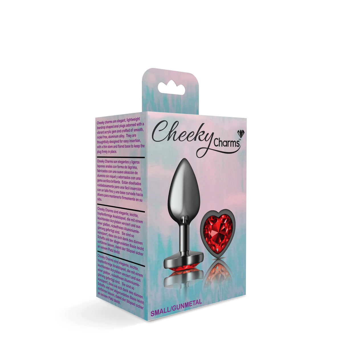 Deep Heart Gem Gunmetal Metal Plug - Sm by Viben from LoveMart Co.