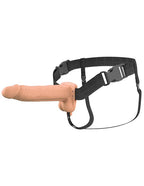 Fantasy X-Tensions Elite 8" Vibrating Hollow Silicone Strap-on - Light by Pipedream from LoveMart Co.