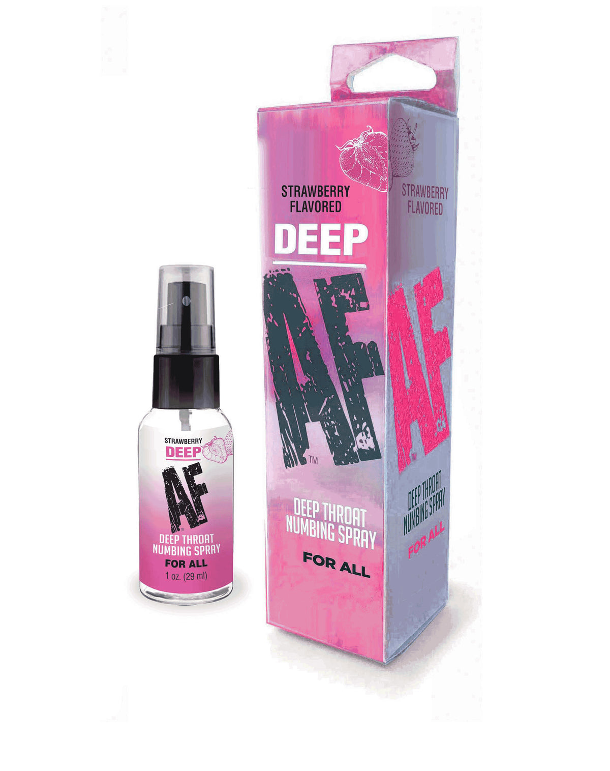 Deep Af Numbing Throat Spray 1 Oz - Strawberry by Little Genie from LoveMart Co.