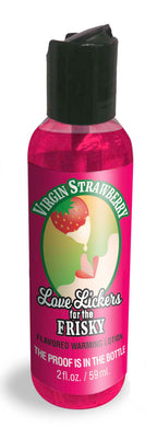 Love Lickers Massage Oil - Virgin Strawberry - 1.76 Fl. Oz. by Little Genie from LoveMart Co.