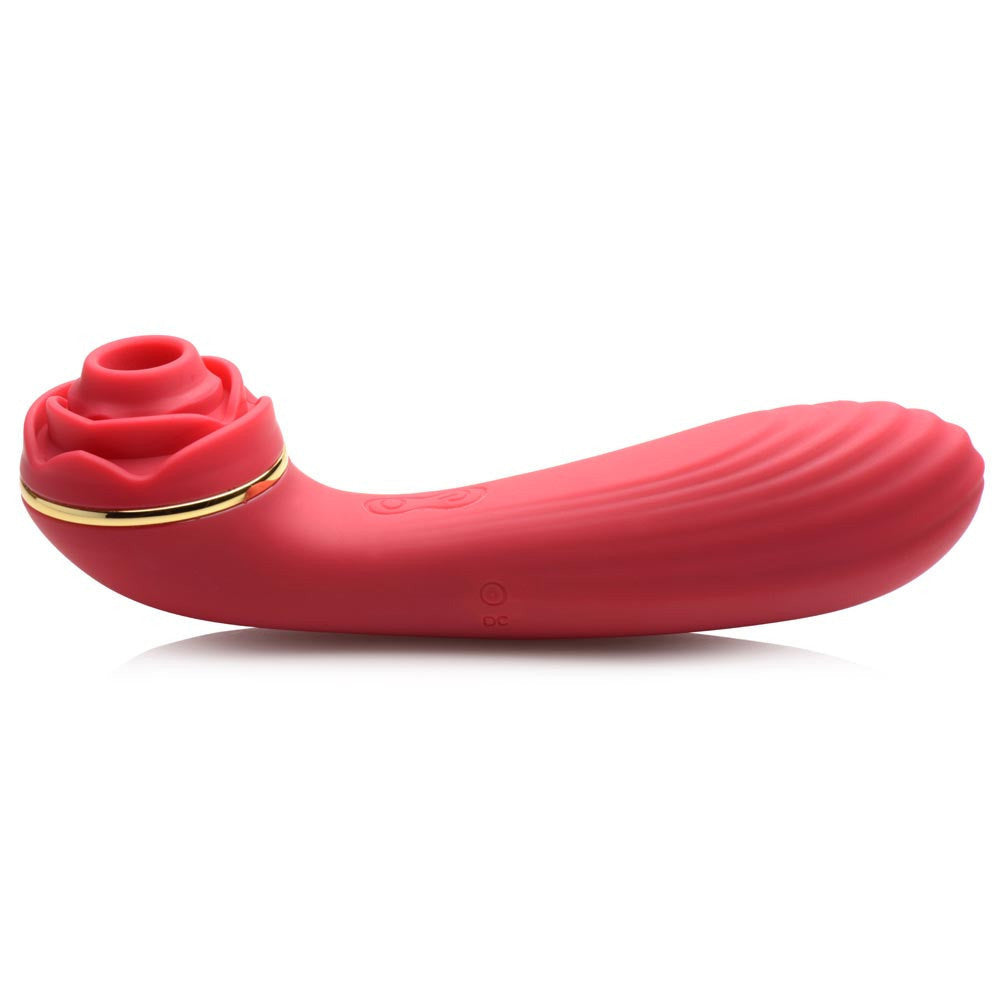 Bloomgasm Passion Petals 10x Suction Rose Vibrator - Red by XR Brands from LoveMart Co.