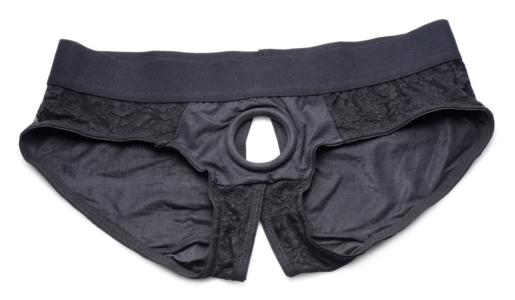 Lace Envy Crotchless Panty Harness - L/xl by XR Brands from LoveMart Co.