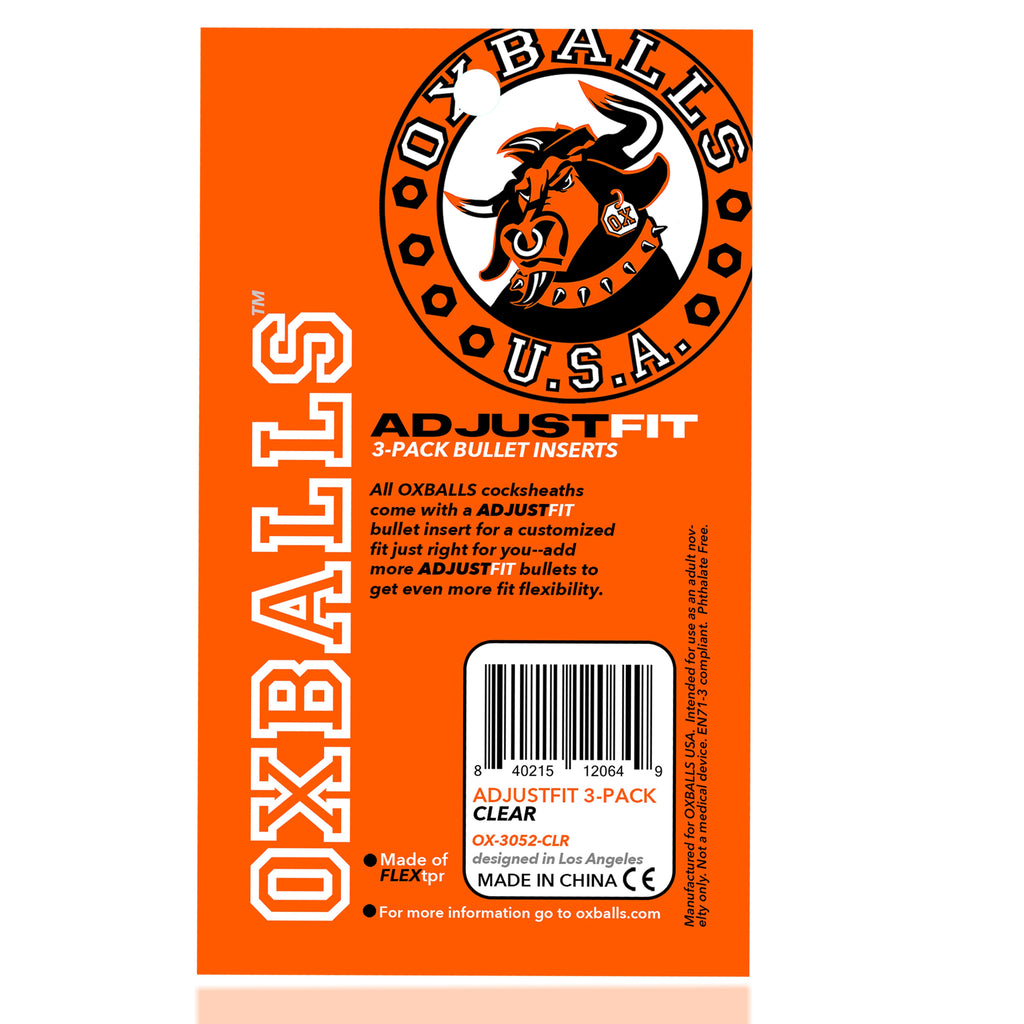 Cocksheath Adjustfit 3 Pack Bullet Inserts by Oxballs from LoveMart Co.