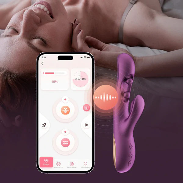 Gem - App Control G-Iggle Balls Rabbit Vibrator by Honey Play Box from LoveMart Co.