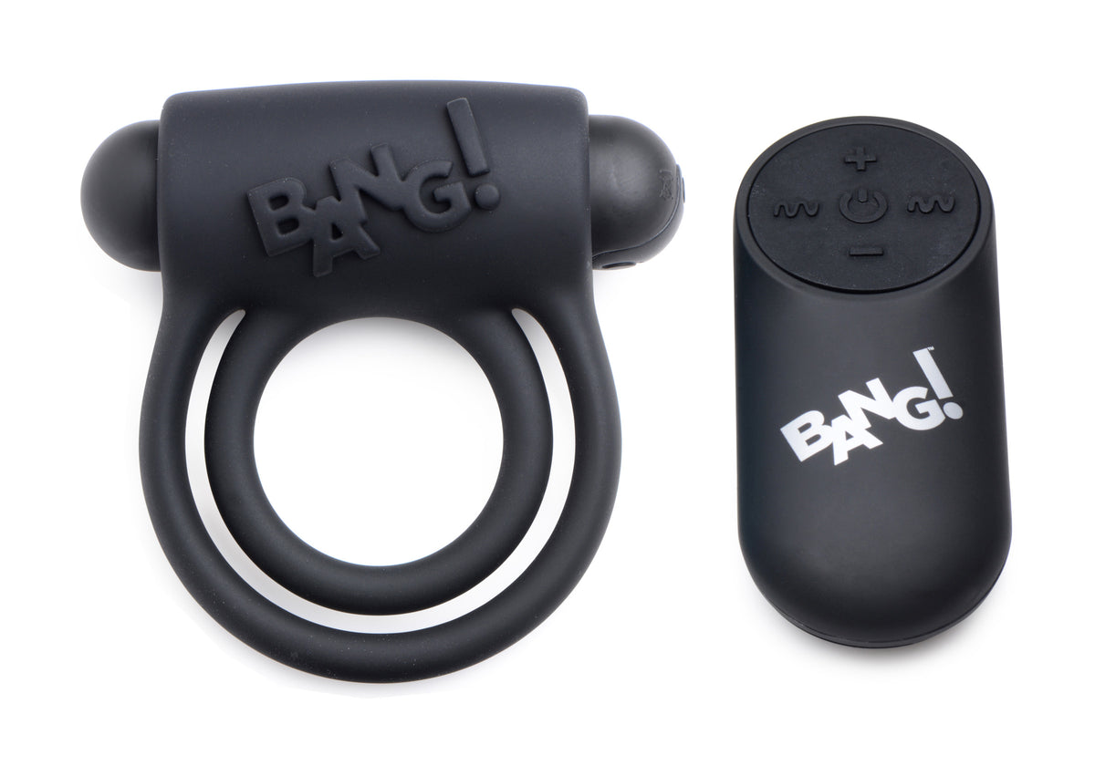 Bang - Silicone Cock Ring and Bullet With Remote Control by XR Brands from LoveMart Co.
