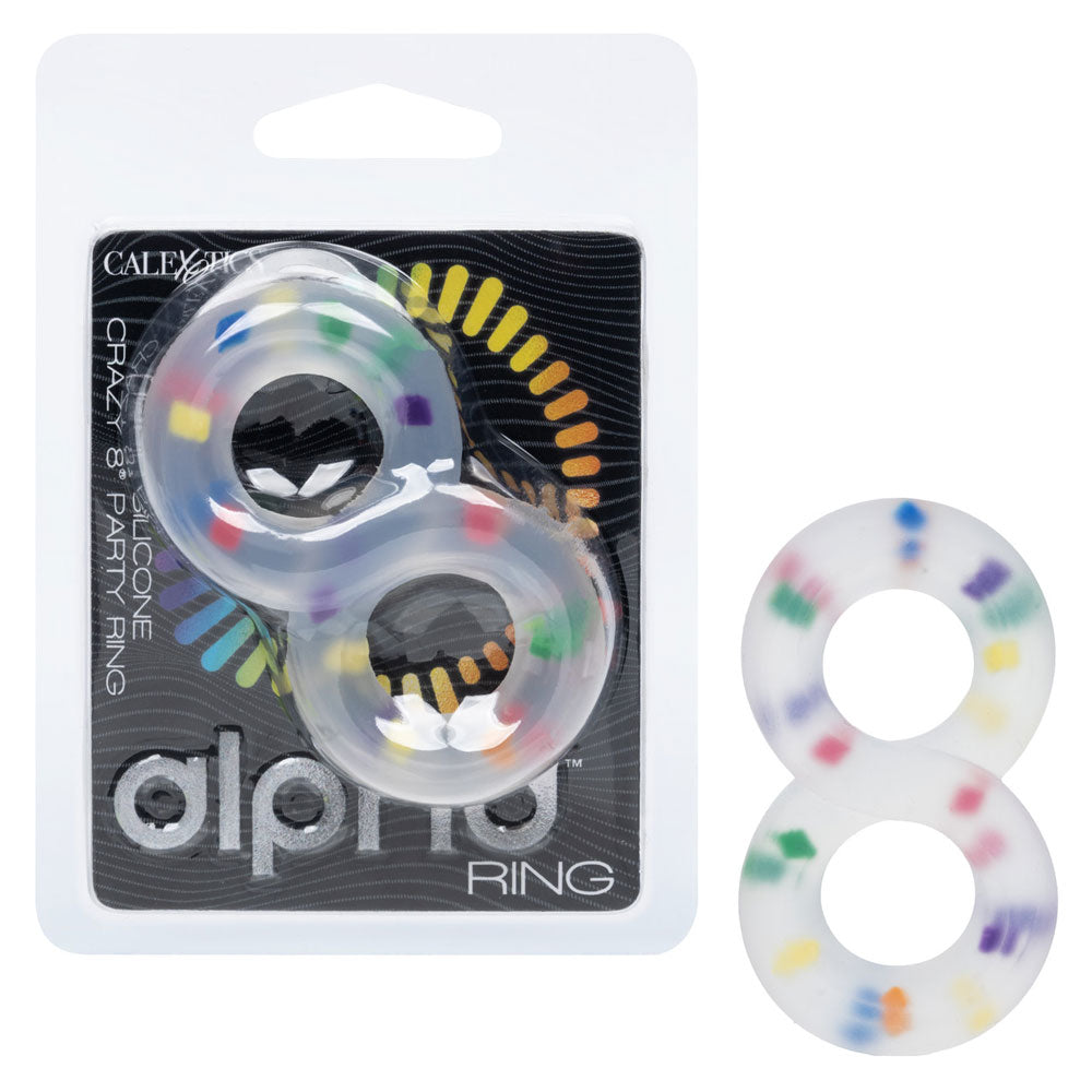 Alpha Liquid Silicone Crazy 8 Party Ring by CalExotics from LoveMart Co.