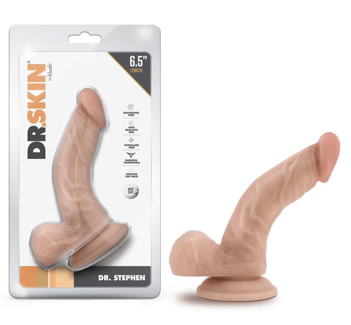 Dr. Skin - Dr. Stephen - 6.5 Inch Dildo With Balls by Blush from LoveMart Co.