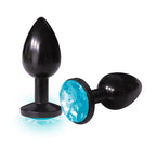 9's Silver Starter Anodized Bejeweled Stainless Steel Plug Aqua by Icon Brands from LoveMart Co.