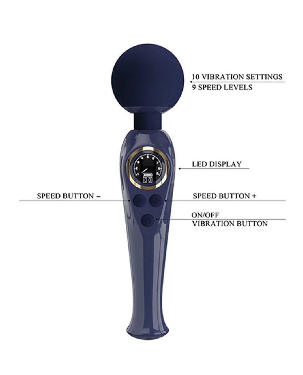 Skylar - Led Digital Display Wand by Pretty Love from LoveMart Co.