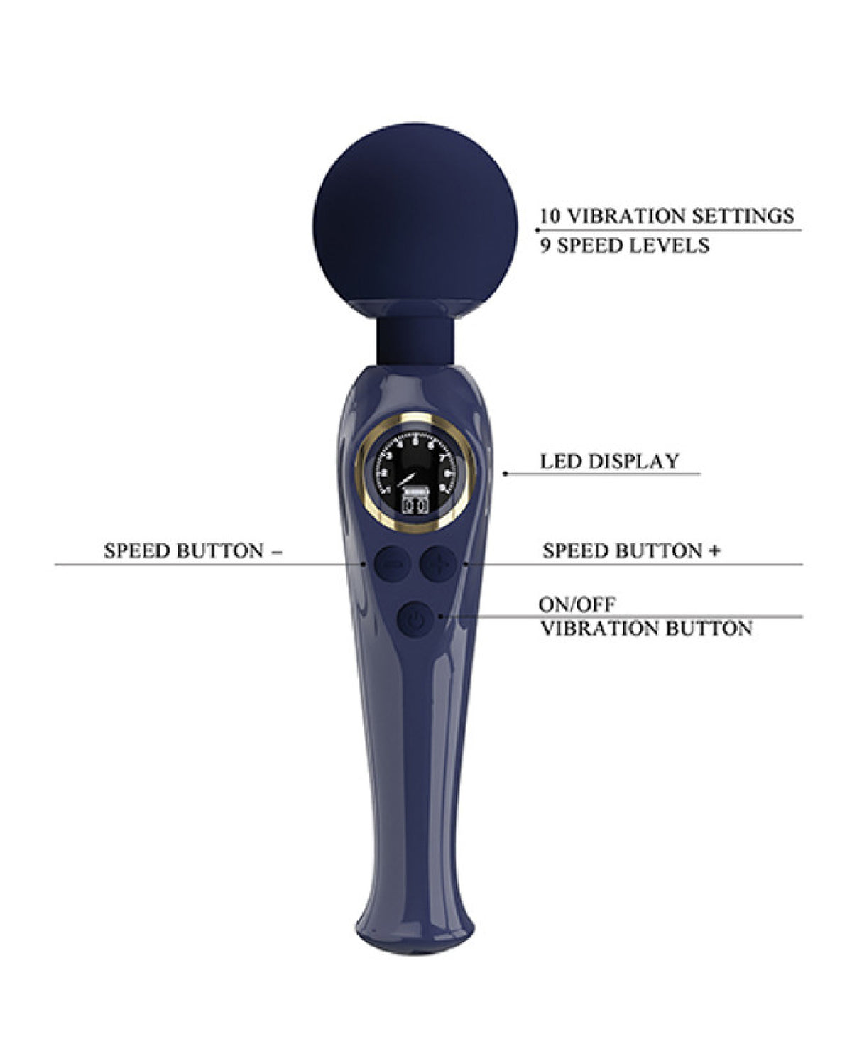 Skylar - Led Digital Display Wand by Pretty Love from LoveMart Co.