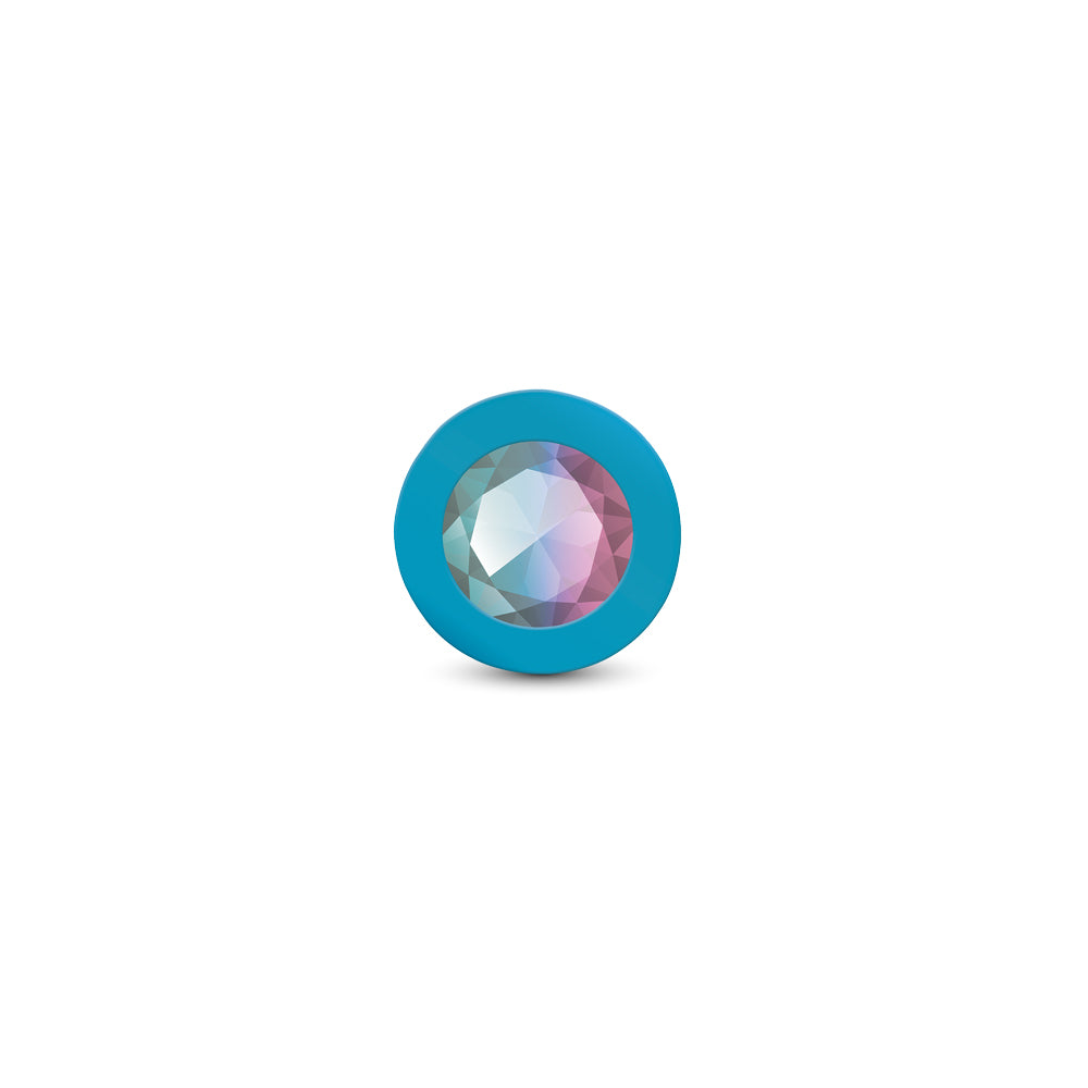 Gemma Clear Iridescent Gem Silicone Plug - L by Viben from LoveMart Co.