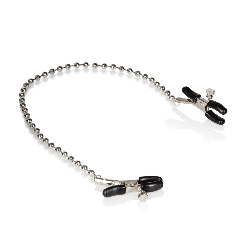 Silver Beaded Nipple Clamps by CalExotics from LoveMart Co.