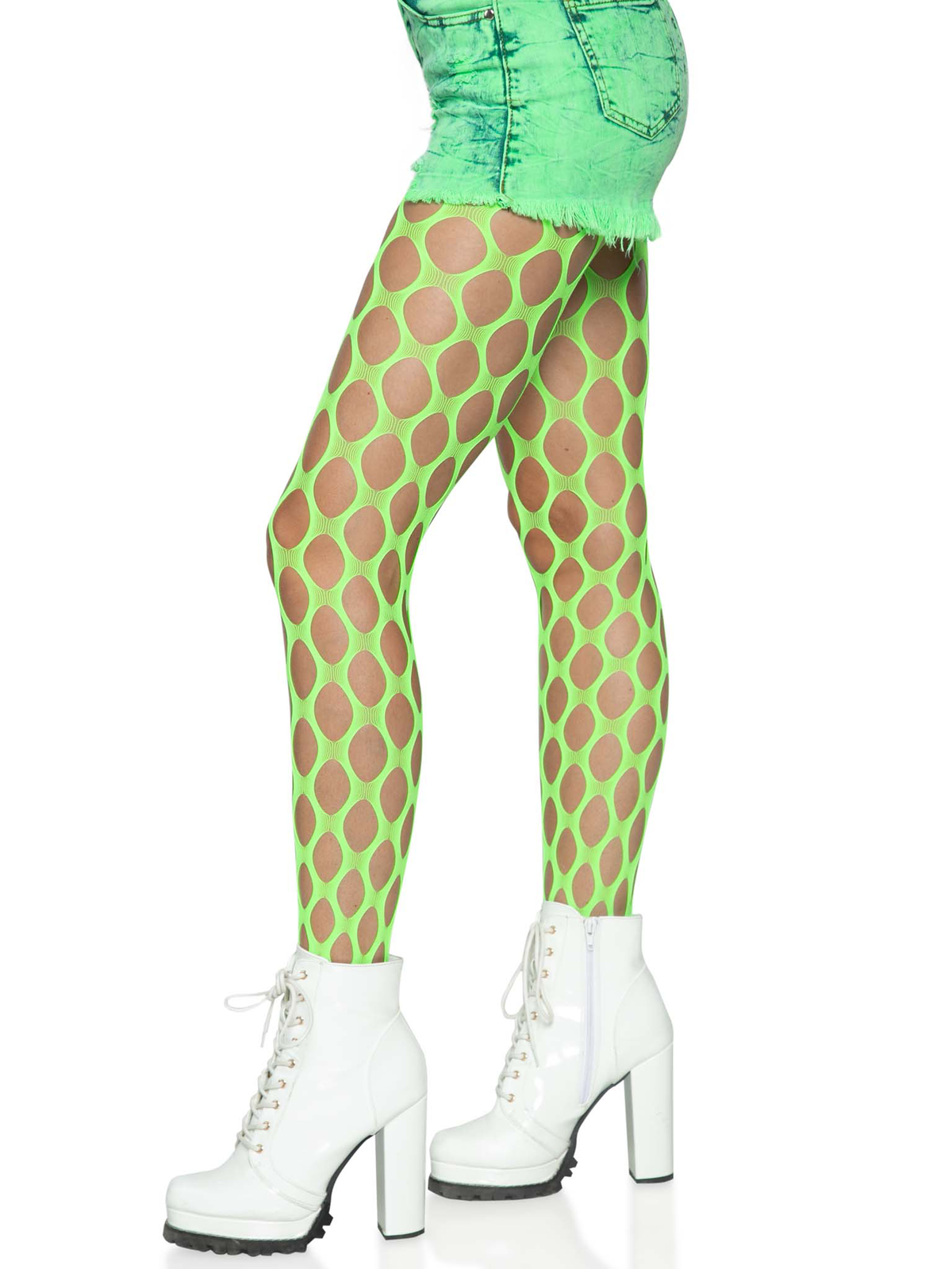 Jumbo Pothole Net Tights - Neon - One Size by Leg Avenue from LoveMart Co.