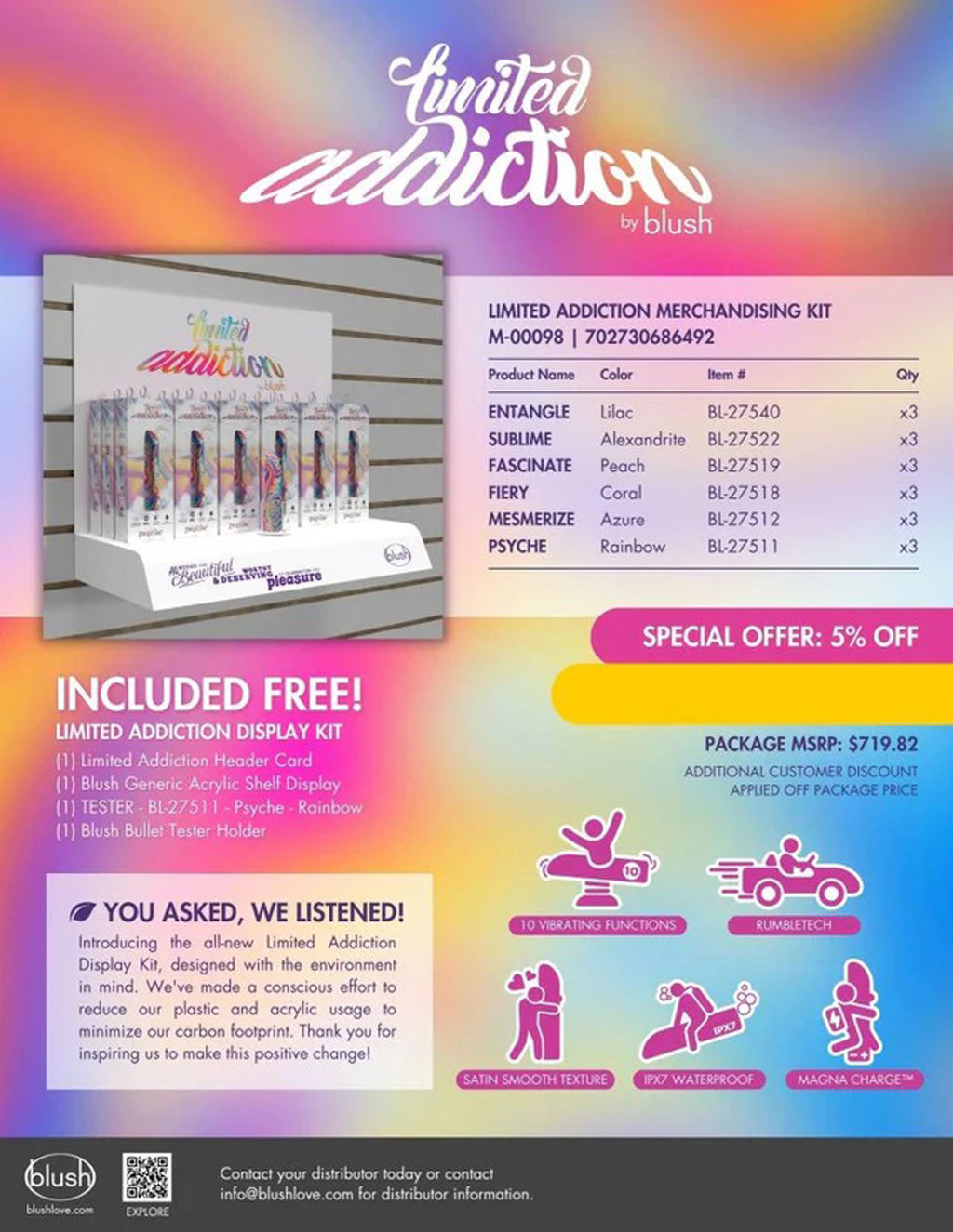 Limited Addiction Merchandising Kit by Blush from LoveMart Co.