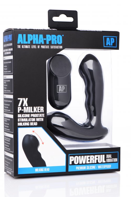 7x P-Milker Silicone Prostate Stimulator With Milking Bead by XR Brands from LoveMart Co.