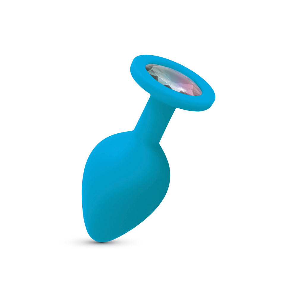 Gemma Clear Iridescent Gem Silicone Plug - M by Viben from LoveMart Co.