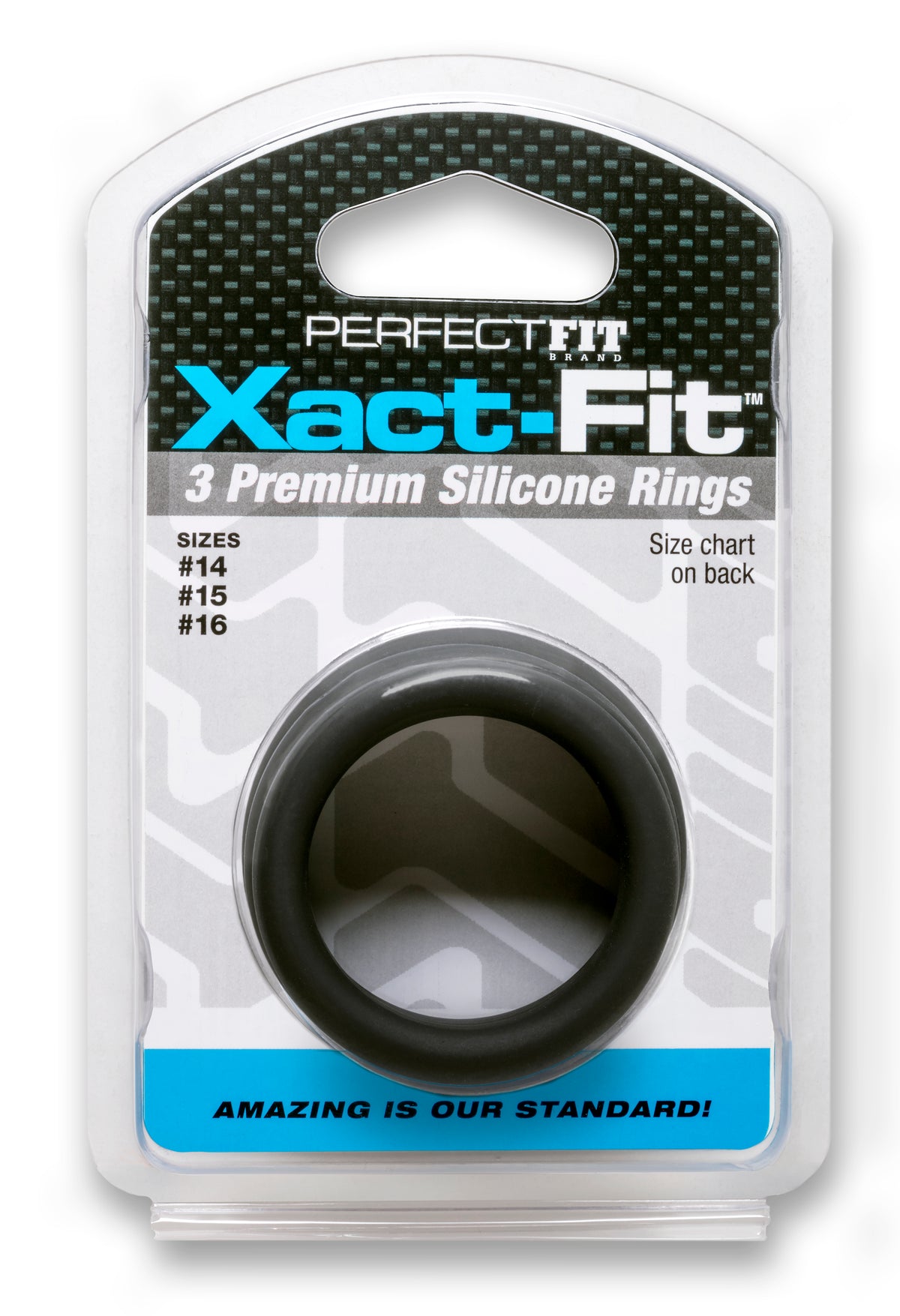Xact- Fit 3 Premium Silicone Rings - #14, #15, #16 by Perfect Fit from LoveMart Co.
