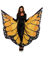 Festival Butterfly Wing Halter Cape - Orange/ - One Size - Black by Leg Avenue from LoveMart Co.