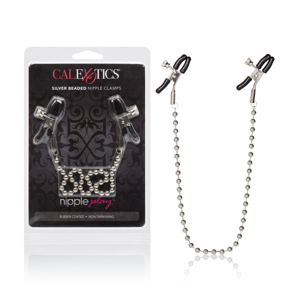 Silver Beaded Nipple Clamps by CalExotics from LoveMart Co.