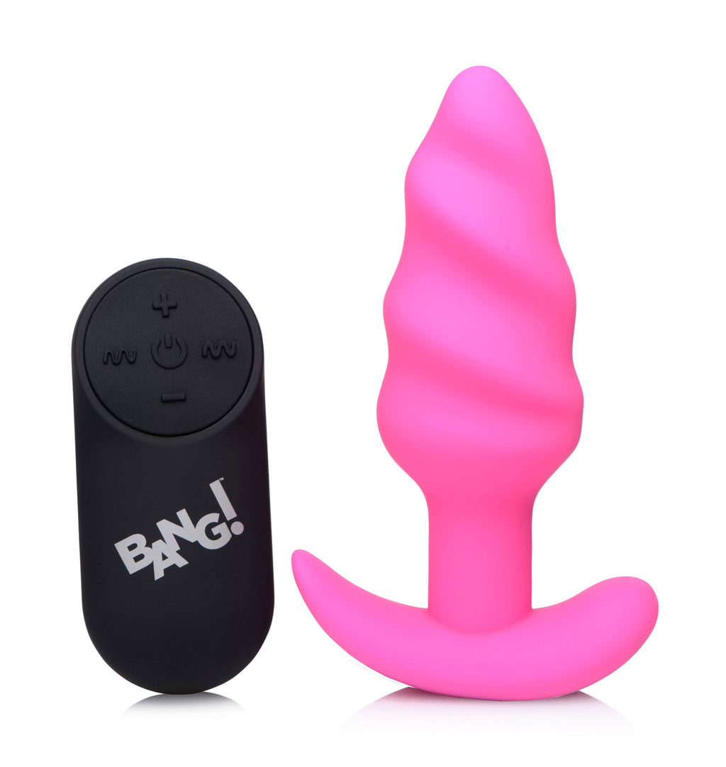 21x Silicone Swirl Plug With Remote by XR Brands from LoveMart Co.