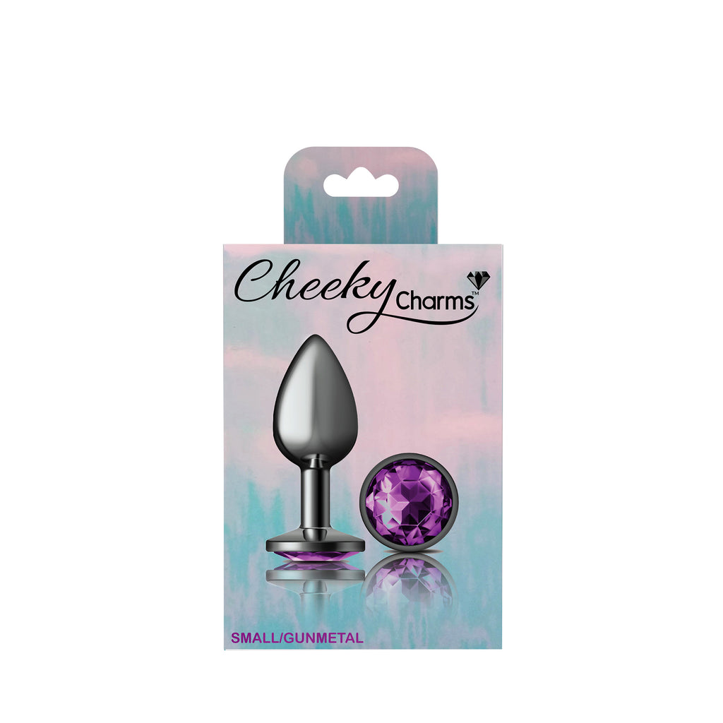 Round Gem Gunmetal Metal Plug - Sm by Viben from LoveMart Co.