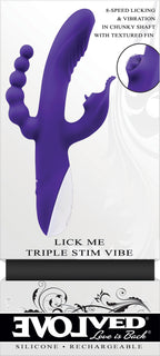 Lick Me - Triple Stim Vibe by Evolved Novelties from LoveMart Co.