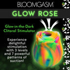 Glow Rose Glow-in-the-Dark Rose Clit Stimulator - Rainbow by XR Brands from LoveMart Co.