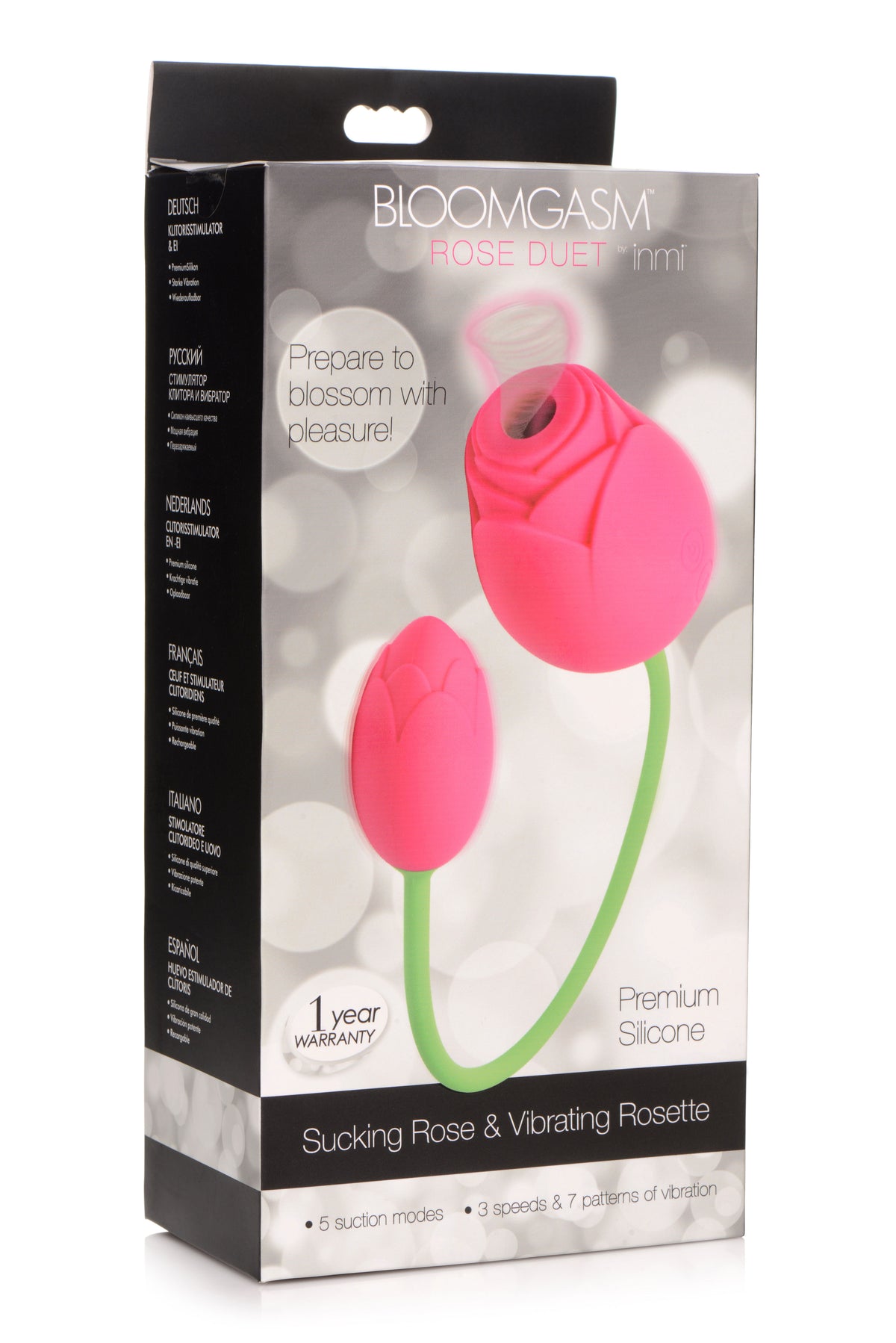 Bloomgasm Rose Duet - Sucking Rose and Vibrating - Rosette by XR Brands from LoveMart Co.