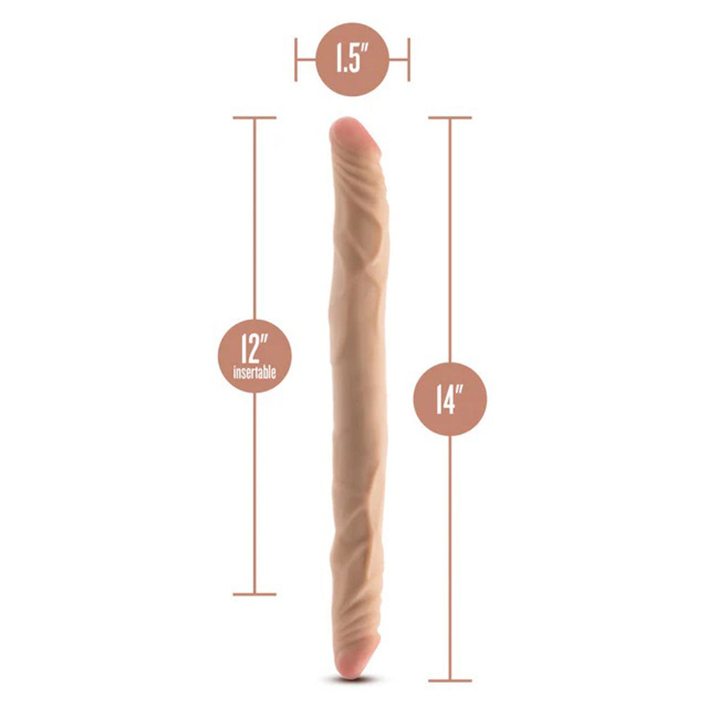 Dr. Skin Plus - 14 Posable Double Dong by Blush from LoveMart Co.
