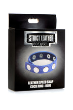 Cock Gear Leather Speed Snap Cock Ring by XR Brands from LoveMart Co.