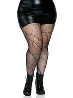 Cracked Fishnet Tights - 1x/2x by Leg Avenue from LoveMart Co.