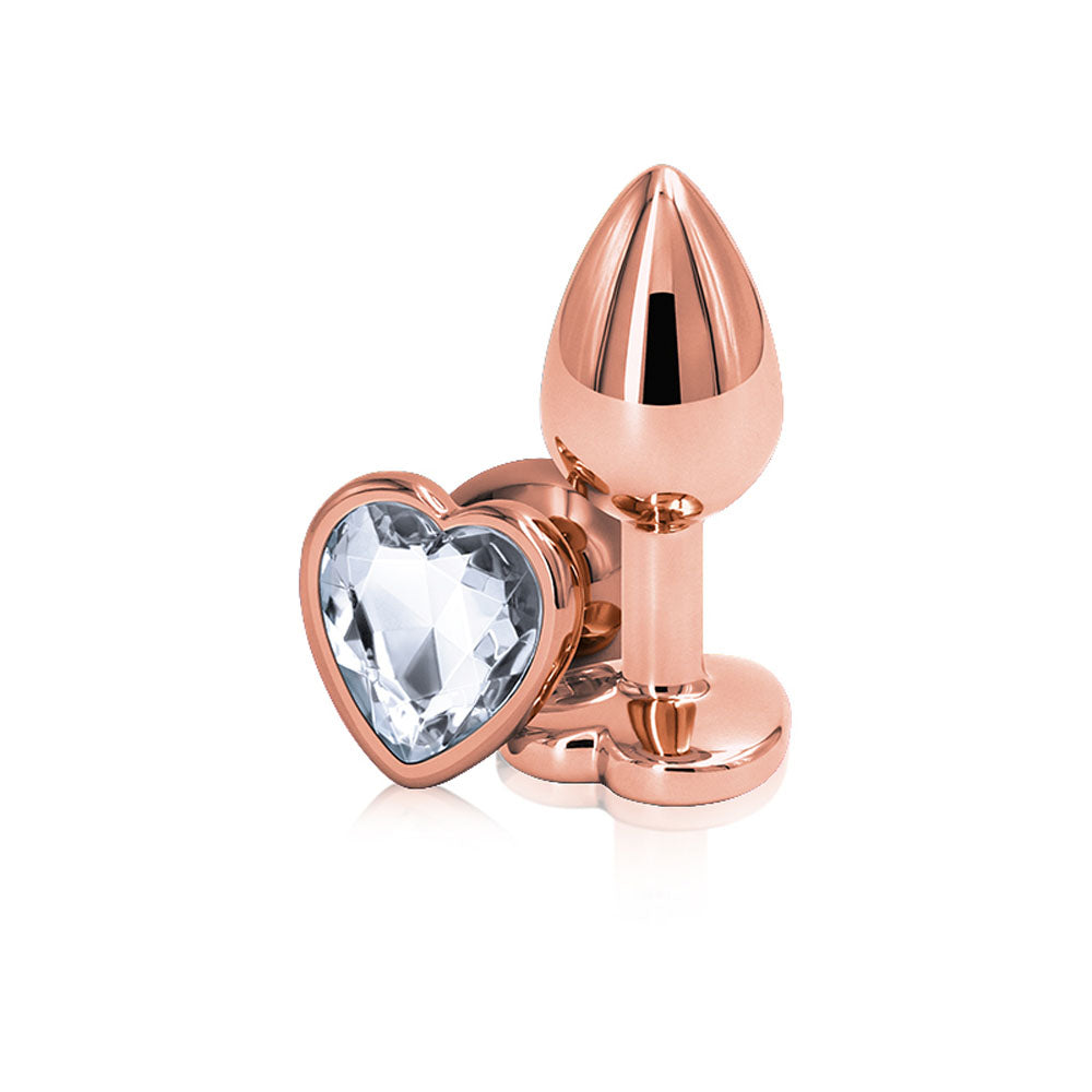 Rear Assets - Rose Gold Heart - Small - Clear by nsnovelties from LoveMart Co.